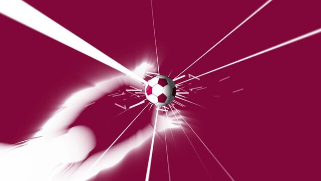 The football goalkeeper was defeated to catch the ball animation. Celebrating a goal in a football game. 3d soccer ball on green screen and black alpha background 4k animation.