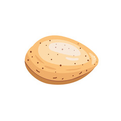 Almonds in a shell abstract illustration. Useful natural product.