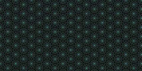 seamless pattern with blue flowers