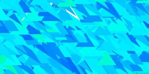 Light blue, green vector template with triangle shapes.