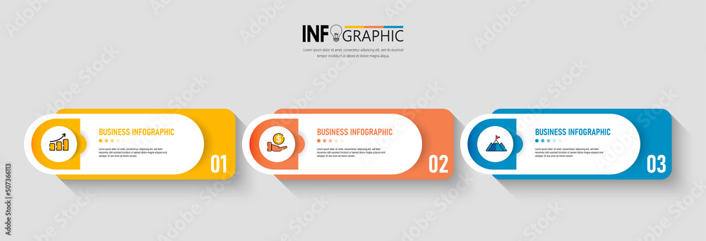 Poster Presentation business infographic template vector.	
