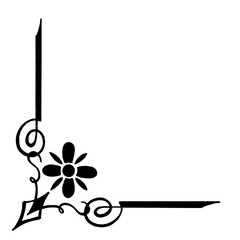 black and white floral frame