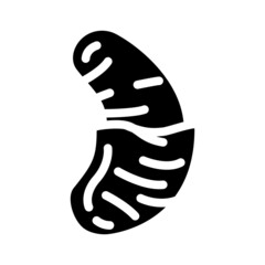 Fototapeta premium fruit chocolate glyph icon vector. fruit chocolate sign. isolated contour symbol black illustration