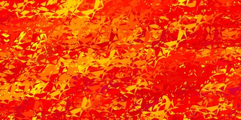 Dark blue, yellow vector pattern with polygonal shapes.