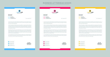 Modern business letterhead free