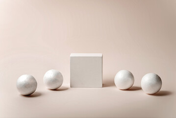 Empty podium for product display mockup