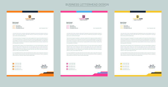 Modern business letterhead free