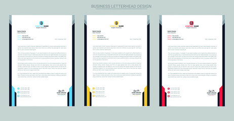 Modern business letterhead free