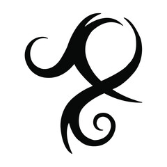 Good luck charms on white background