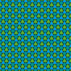 Interlace Circles Seamless Pattern. Vector Tileable Blue-Green Background - 507368178