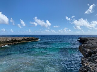 Obraz premium boca coast of the ocean on bonaire dutch caribbean 