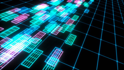 a data stream background (3d rendering)