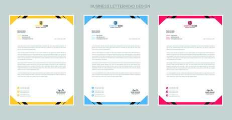 Simple company letterhead template design