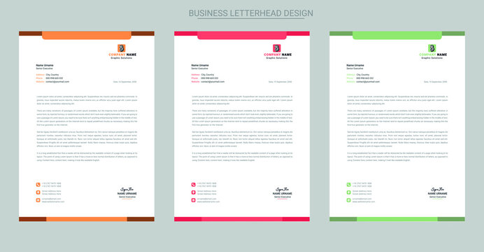 Simple company letterhead template design