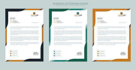 Modern company business letterhead Design template