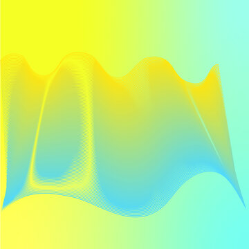 Ukrainian flag in 3d ,blanding style. Sunshine configuration. Patriotic theme.