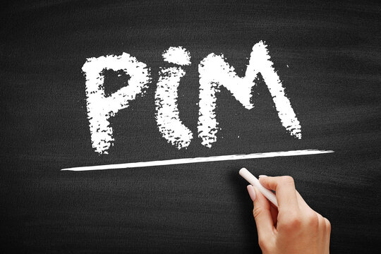 PIM Personal Information Manager - type of application software that functions as a personal organizer, acronym text on blackboard