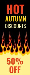 Baner With the Inscription Hot Autumn Discounts