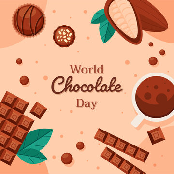 World chocolate day vector illustration