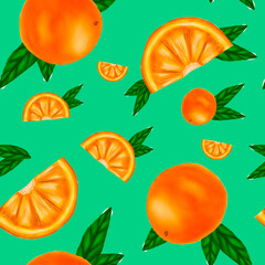 Pattern, orange, orange, blue, yellow, green, fruit, bright