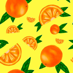 Pattern, orange, orange, blue, yellow, green, fruit, bright