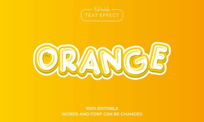 Orange text effect style template