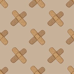 band aid seamless vector pattern