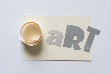 art (with paper coil and post card)