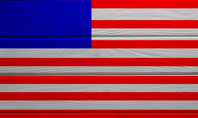 USA flag on a chalkboard. USA symbol. national idea. Flag on wooden texture