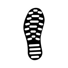 footprint shoe glyph icon vector. footprint shoe sign. isolated contour symbol black illustration