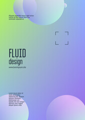Fluid poster with round shapes.