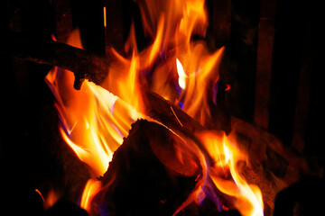 Fototapeta premium fire in fireplace