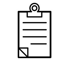 Lista kontrolna, dokument, notatki, planowanie, ikona wektorowa