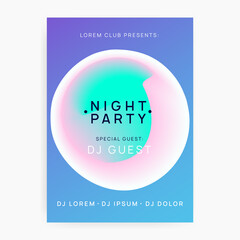 Electro Party. Elegant Background For Brochure Design. Jazz Neon Poster. Modern Effect For Invitation. Disco And Carnival Template. Pink And Turquoise Electro Party