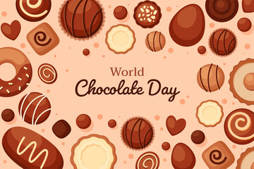World chocolate day vector illustration