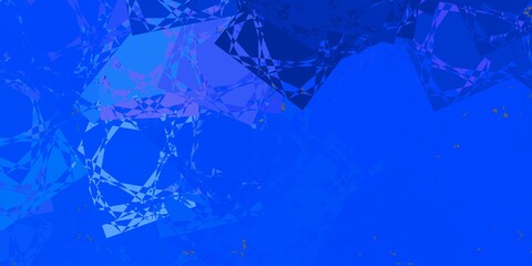 Dark Pink, Blue vector texture with random triangles.