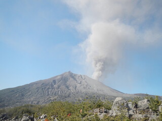 日本の活火山　鹿児島県 桜島の噴火
Eruption of Sakurajima, Kagoshima Prefecture, an active volcano in Japan
