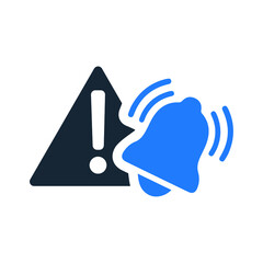 Alert, notification, warning icon. Editable vector logo.