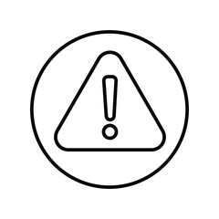 Notification, warning, attention outline icon. Line art design.
