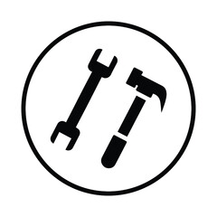 Repair, tools, work icon. Black vector EPS.