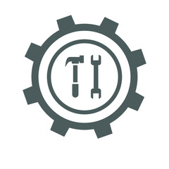 Tool, repair, construction, work icon. Gray vector EPS.