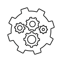 Settings, gear, options line icon. Outline vector.