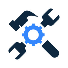 Tools, settings, control, repair icon. Simple editable vector graphics.