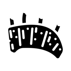 meat cube glyph icon vector. meat cube sign. isolated contour symbol black illustration