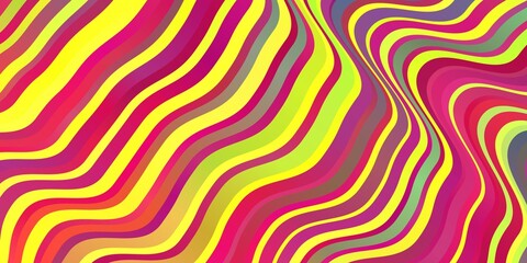 Light Multicolor vector background with wry lines.