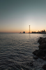 Fototapeta na wymiar Sunset at the ocean shore. Key West, Florida