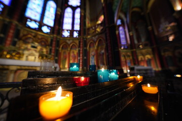 Fototapeta na wymiar Church and candle