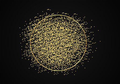 Gold glitter background for wedding card, gift certificate, voucher, present. Vector illustration.