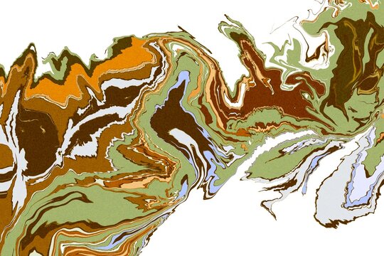Rough granes and Alcohol ink gold fluid art with liquid
