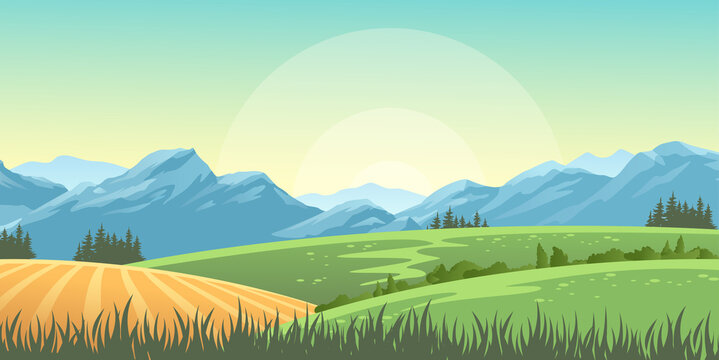 Nature landscape vector design